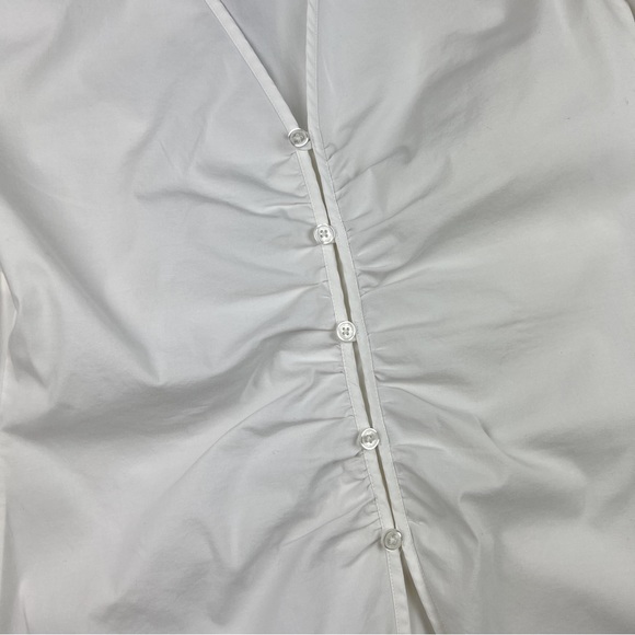 White House Black Market Ruched Button Up Shirt - Picture 4 of 5